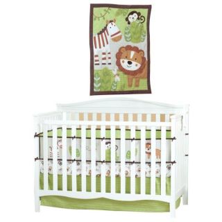 One Grace Place Jazzie Jungle Boy Infant 3 piece Crib Bedding Set