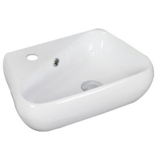 Wall Mount Unique Vessel Sink with Overflow by American Imaginations