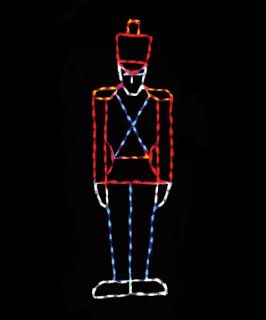 65 in. Outdoor LED Small Toy Soldier Display   150 Bulbs   Outdoor Light Displays