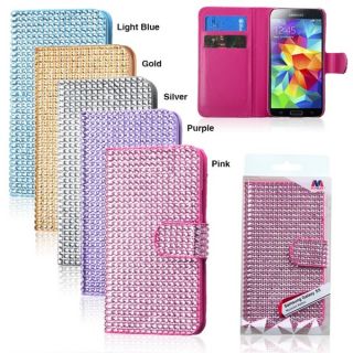 Insten Book style Leather Phone Case with Diamonds/ Card Slot for