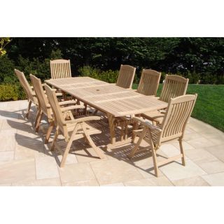 Royal Teak 9 Piece Dining Set without Cushion