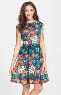 FELICITY & COCO Stretch Cotton Fit & Flare Dress ( Exclusive)