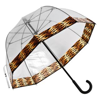 Elite Rain Umbrella Premium Fiberglass Bubble Umbrella   Tiger Trim   Travel Accessories