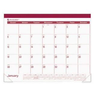 AT A GLANCE 22 x 17 in. Recycled Fashion Desk Pad   Rose   2012   Office Desk Accessories