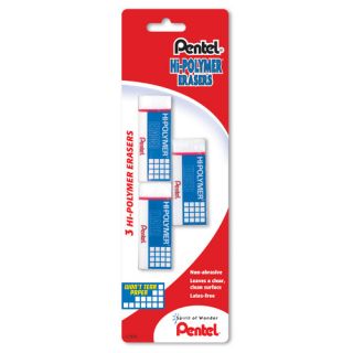 Pentel of America, Ltd. Hi Polymer Block Eraser (3 Pack)