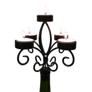 Epicureanit Recycled Wine Bottle Candle Holders (Set of 3)