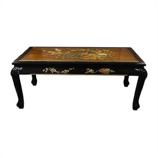 Gold Leaf Coffee Table with Claw Feet by Oriental Furniture