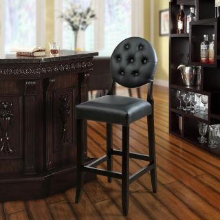 Modway Button Bar Stool   Black   Bar Stools