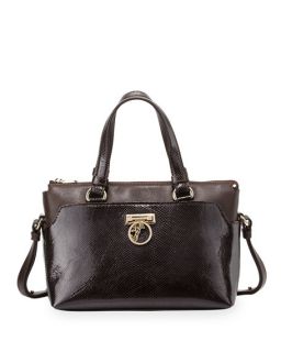 Versace Versace Two Handle Crossbody Bag, Dark Brown