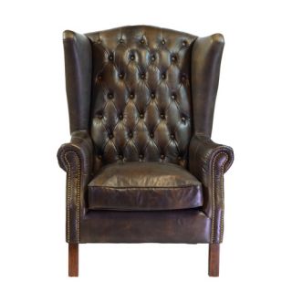 Moscow Leather Wingback Chair