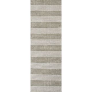 Handloom Solid Pattern Grey/Ivory (2.6x8)   KT16_RNR Area Rug