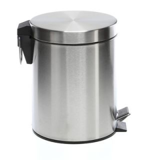 Honey Can Do 1.32 Gallon Round Stainless Steel Step Trash Can