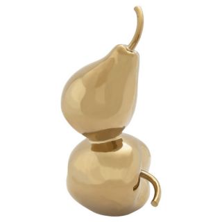 Unique Ceramic Pear Apple Figurine