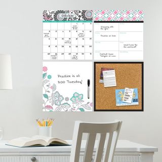 Wall Pops Floral Medley Organizer Kit Wall Decals   Wall Decals