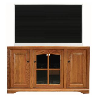 Eagle Furniture Oak Ridge 55 in. Corner Entertainment Console with One Glass Panel Door   TV Stands