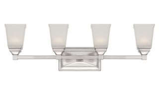 Designers Fountain LED67804 SP Trenton LED 4 Light Bath Bar   26.75W in.   Satin Platinum   Bathroom Vanity Lights