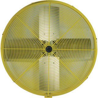 TPI Maximum-Duty Yellow Fan Head with Drop Cord — 30in., 1/2 HP, 9850 CFM, Model# HDH 30-JR  Wall Mount   Garage Fans