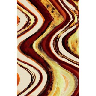 Fusion Red Area Rug by Rug Factory Plus