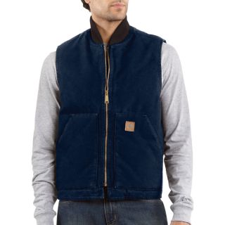 Carhartt Sandstone Arctic Quilt Lined Vest — Midnight Blue, 3XL, Big Style, Model# V02