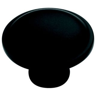 Amerock Traditional Flat Black Round Cabinet Knob (Pack of 5)