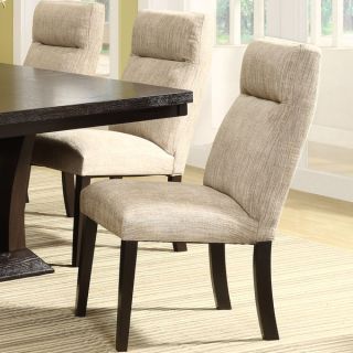 TRIBECCA HOME Charles Beige Chenille Upholstered Dining Chair (Set of
