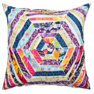 Hexagon Pattern Patchwork Designer 18 inch Throw pillow  