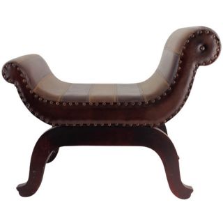 Selectives Faux Leather Entryway Bench