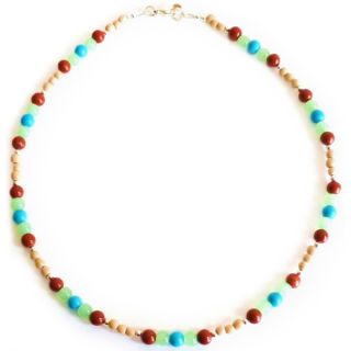 Every Morning Design Turquoise, Chalcedony and Jasper Necklace