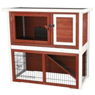 TRIXIE 3.4 ft. x 1.7 ft. x 3.2 ft. Medium Rabbit Enclosure with Sloped Roof Hutch 62306