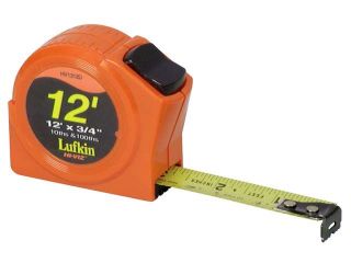 Lufkin HV1312D 3/4" x 12' Engineer's Hi Viz Orange Series 1000 Power Tape