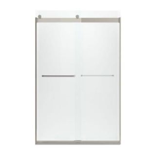 KOHLER Levity 47 5/8 in. W x 74 in. H Semi Framed Sliding Shower Door with Towel Bar in Matte Nickel K 706014 L MX