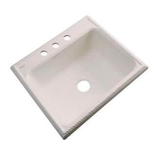 Thermocast Wentworth Drop In Acrylic 25 in. 3 Hole Single Bowl Kitchen Sink in Desert Bloom 27361