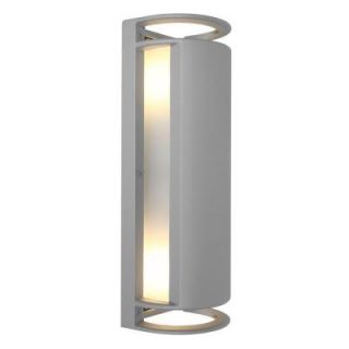 Access Lighting Poseidon 2 Light Satin Outdoor Bulkhead Light with Ribbed Frosted Glass Shade 20343MG SAT/RFR