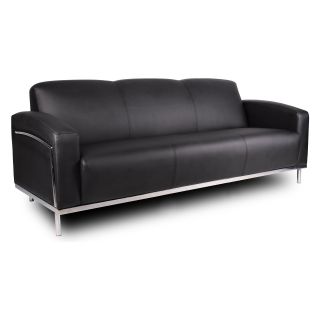 Boss BR99003 BK Caressoftplus Sofa with Polished Steel Frame   Black   Sofas