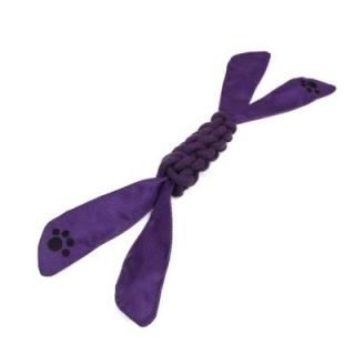 PET LIFE Extreme Twist Squeak Dog Rope Toy in Purple DT3PL