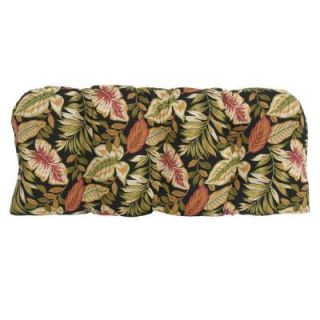 Hampton Bay Twilight Palm Tufted Outdoor Bench Cushion 7426 01001300
