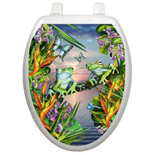 Toilet Tattoos Themes Frogs In The Moonlight Toilet Seat Decal