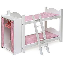 Badger Basket Doll Bunk Beds with Armoire   11448152  