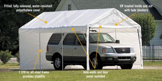 ShelterLogic Max AP 10ft.W Canopy with Enclosure Kit — 20ft.L x 10ft.W x 9ft.H, Model# 23529  Max   1 3/8in. Dia. Frame Canopies