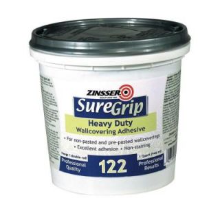 Zinsser SureGrip 122 1 qt. Heavy Duty Clear Strippable Adhesive (6 Pack) 69384