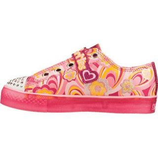 Girls Skechers Twinkle Toes Twinkle Brites Boogie Lights Pink/Multi