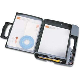 Officemate Portable Storage Clipboard Case, Charcoal