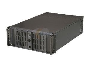 iStarUSA D407L DE6BL Black 4U Rackmount High Performance Server Case   Blue Tray 3 External 5.25" Drive Bays