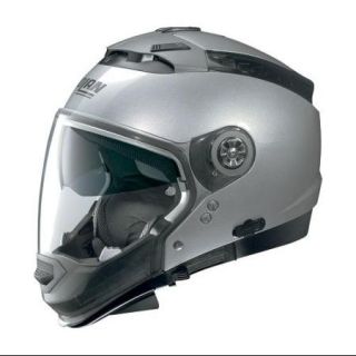 Nolan N44 N Com 2014 Solid Modular Street Helmet Metal Platinum Silver LG