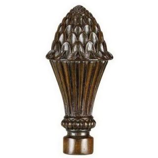 CAL Lighting 3.88 in. Brown Acorn Resin Lamp Finial FA 5014A