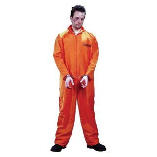 Mens Got Busted Jumpsuit/Orange Adult Costume