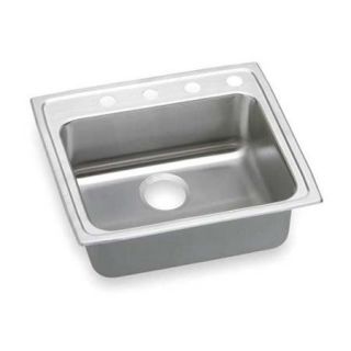 ELKAY LRAD2521554 Drop In Sink with Faucet Ledge, 25 In. L