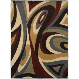 Abstract Swirl Brown/ Multi Rug (53 X 73)