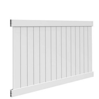 Veranda Bryce 5 ft. H x 8 ft. W White Vinyl Un Assembled Fence Panel 73014725