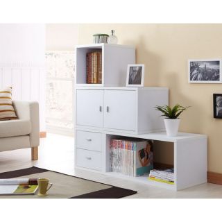Furniture of America Allure Modular Storage Cabinet in White (Set of 4